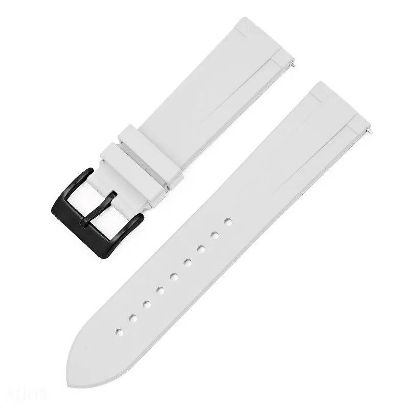 Премиум-ремешок из фторкаучука, быстросъемный ремешок для Omega Rolex Seiko, пряжка из нержавеющей стали, 20/22 мм, ремешок для часов, браслет для мужчин и женщин