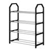 Shoe Rack Simple Multi Tier Plastic Stainless Steel Easy Installation Sturdy Shoe Storage Shelf for