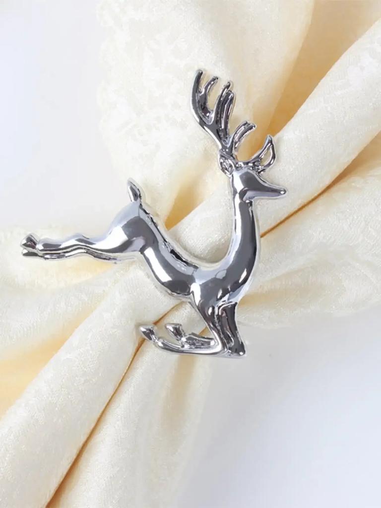 1 шт.-Ресторан Свадебная Вечеринка Обеденный Стол Де Рождественский Лось Олень Кольца для Салфеток Золотой Сплав Пряжка для Салфетки Держатель для Колец для Салфеток Отель