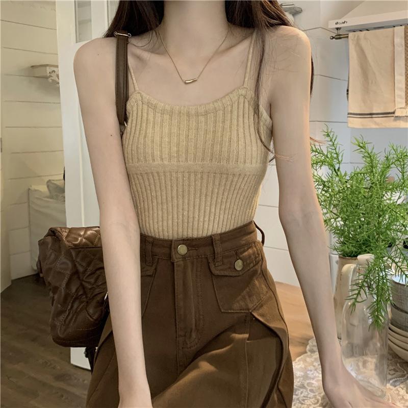 Дизайнерский жилет Sense Halter Vest для женщин, летняя новая корейская версия, подходящая для облегающего тела, на улице, в коротком топе Spice Girls