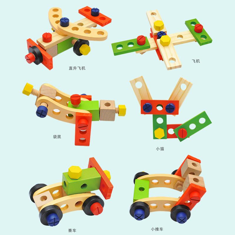 Children's Wooden Toy Tool Box Montessori Toy Educational Games Tool Box Children Children's Toy From Gift Girls Boys 2 3 4 5 6 Years 34 Pieces