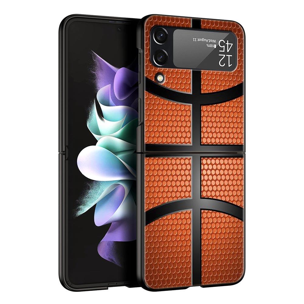 Чехол для телефона Samsung Galaxy Z Flip 3 4 5 складной мобильный чехол жесткий ПК черный чехол защитный чехол баскетбольная корзина номер