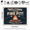 2D Flat Printing Vintage Campfire Backdrop for S'mores Night and Family Gathering Photoshoot