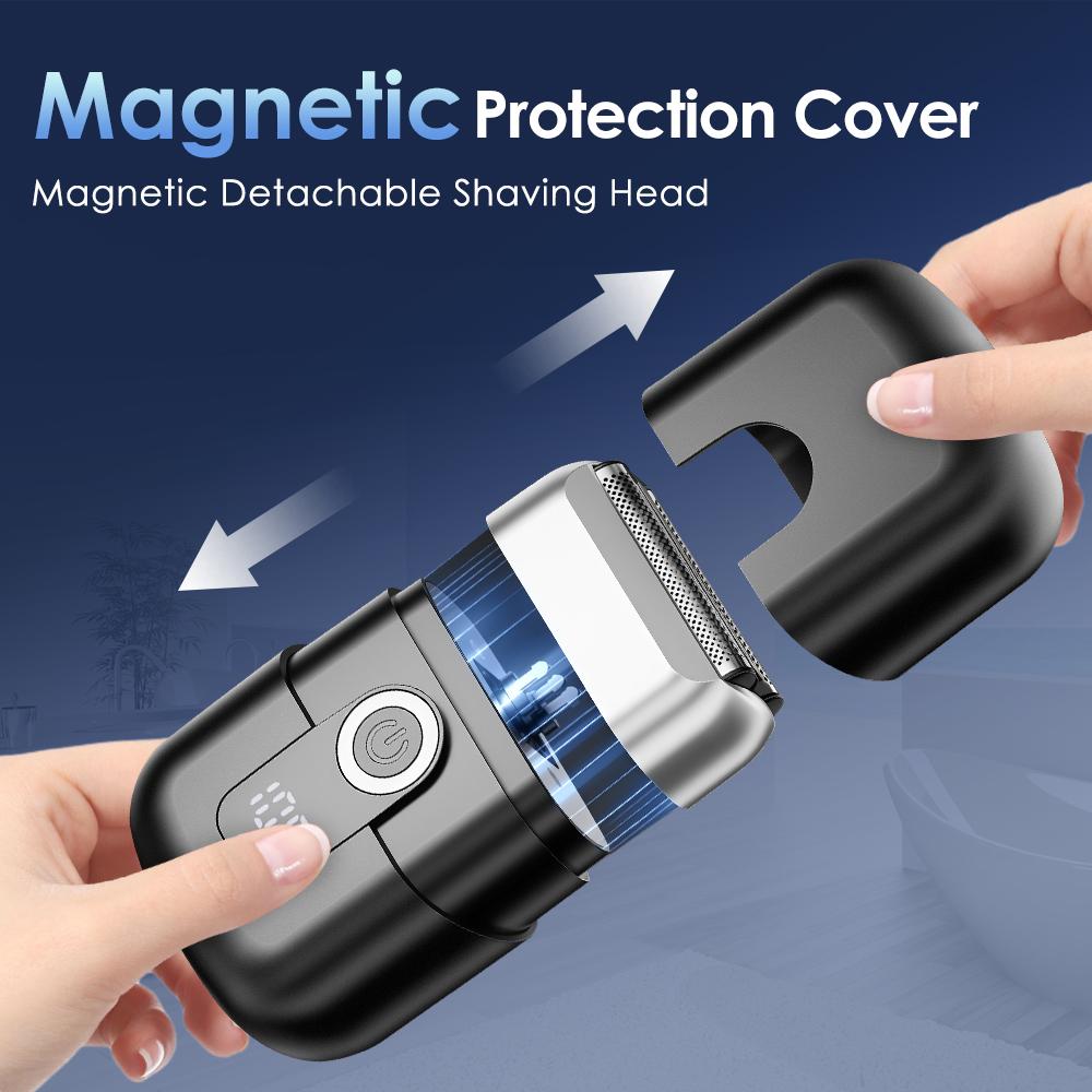 Электробритва для мужчин 3 лезвия плавающая головка сеточная бритва IPX65 водонепроницаемая для влажного и сухого бритья триммер для бороды портативная мини-электробритва