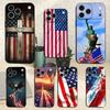 Флаг США Отлично подходит для iPhone 8, 7, 11, 12, 15, 14, 13, 16, 17, Plus, Pro Max, XS, X, XR, SE, Mini, Мягкий силиконовый черный чехол