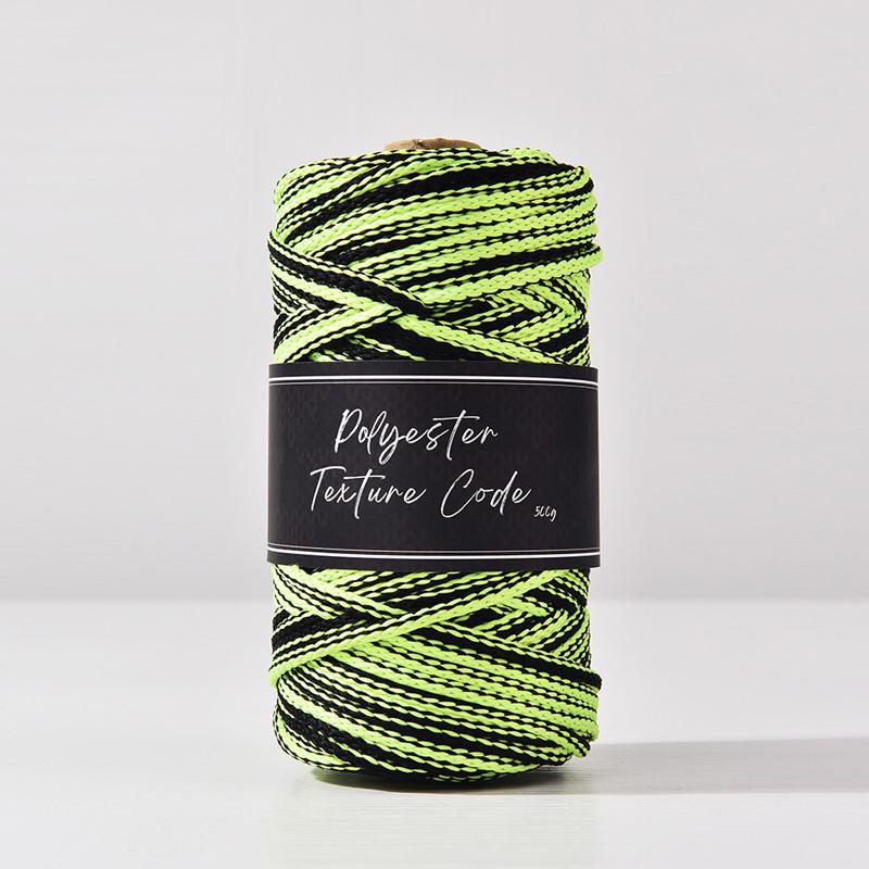 5 мм Двухцветный смешанный 5 мм Полиэстеровый плетеный шнур, Ручная вязка для сумки, ковра, вязальной пряжи, нить для браслета из конского волоса, 70 ярдов