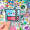 50 креативных наклеек по научному образованию: Мультяшные изображения химического лабораторного оборудования и дизайны для научных экспериментов