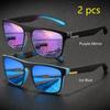 2 предмета модные винтажные квадратные спортивные солнцезащитные очки для мужчин и женщин для вождения и рыбалки брендовые дизайнерские солнцезащитные очки ретро мужские очки UV400