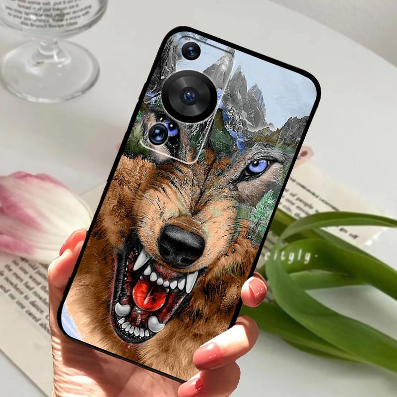 Для чехла Huawei P60 Мягкий силикон ТПУ Задняя крышка телефона Для чехлов Huawei P60 Pro Животный бампер Для HuaweiP60 P60Pro Защитный