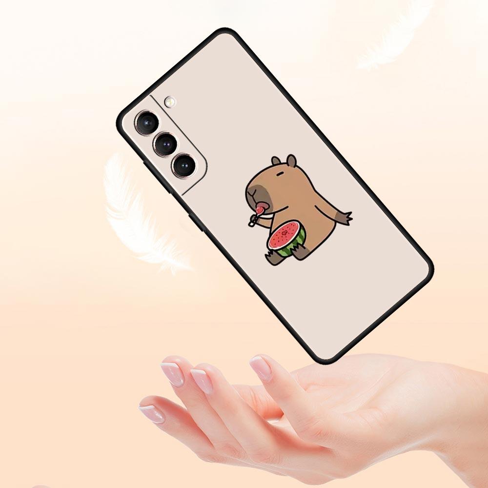Милый чехол для телефона с капибарой для Samsung Galaxy S24 S23 S22 Ultra S20 S21 FE 5G S10 S9 Plus S10E S8 S7 Edge Мягкий силиконовый чехол