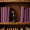 Уникальный Ведьминский Декор для Стола, 3D Печатная Статуэтка Ухмыляющегося Черного Кота, Сидящая Фигурка, Маленькие Темные Поделки для Полок, Стиль Скульптуры, Декоративный для Хэллоуина