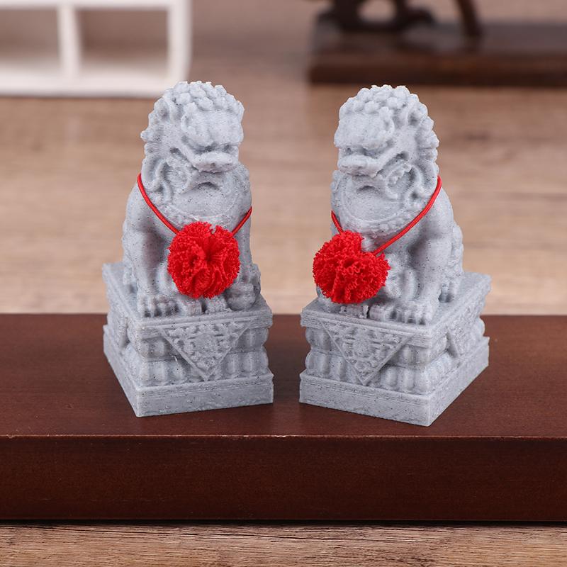 1 пара имитация каменной статуи льва кукольный домик лев двор украшение микросцена украшения микросцена строительный реквизит