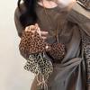 Кожаная подвеска на шею с леопардовым принтом, зажим для очков, цепочка для свитера, ожерелье, ювелирные аксессуары