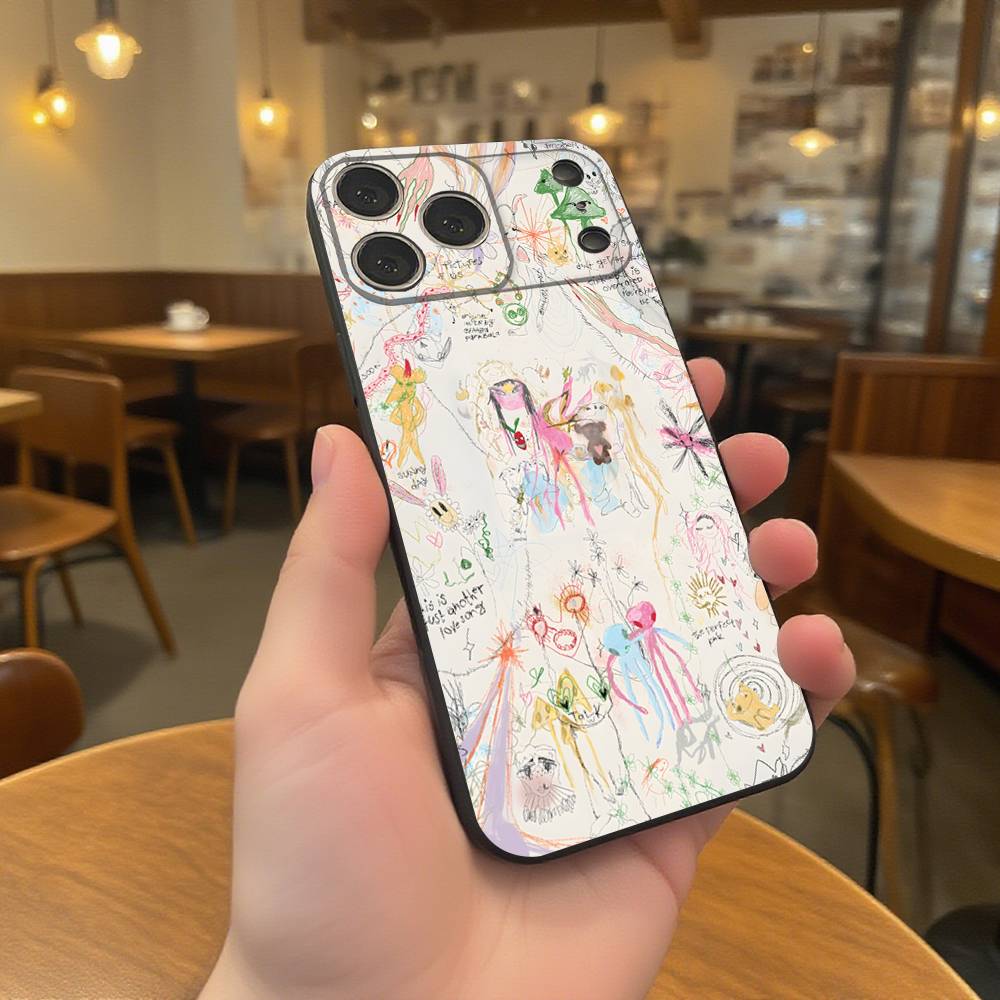 Beabadoobee Beatopia Износостойкий Чехол Для Телефона Для iPhone 17,16,15,14,13,12,11,Pro,Max,Plus Черный Мягкий Чехол