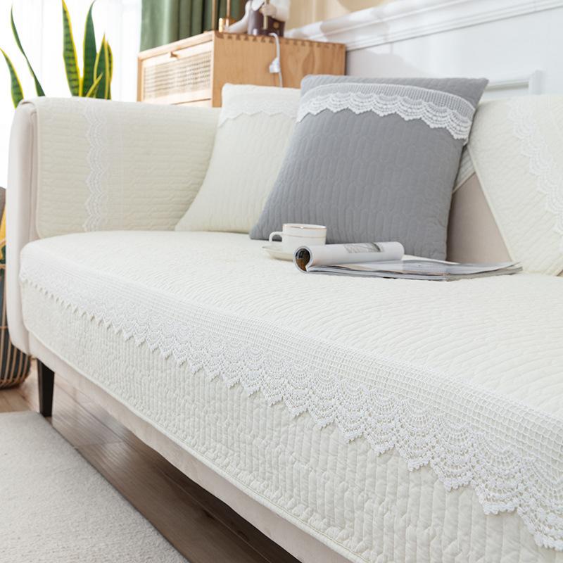 Nordic Simple Sofa Cushion, Four-Season Non-Slip Pure Cotton Seat Cushion, Winter Universal Leather Sofa Cover Cover Cloth Towel