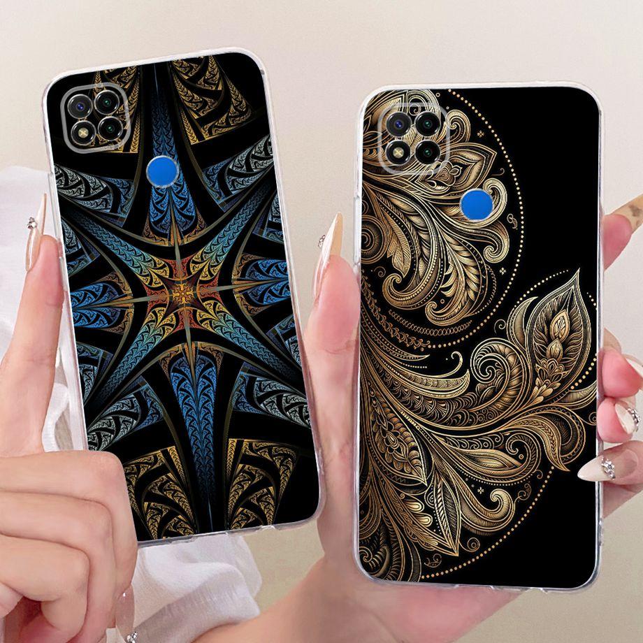 Для Xiaomi Redmi 9C NFC 10c Redmi 9 10 Индия Чехол для телефона Роскошный Цветочный Узор Бабочка Мультяшный Бант Задняя Крышка Мягкий ТПУ Силикон