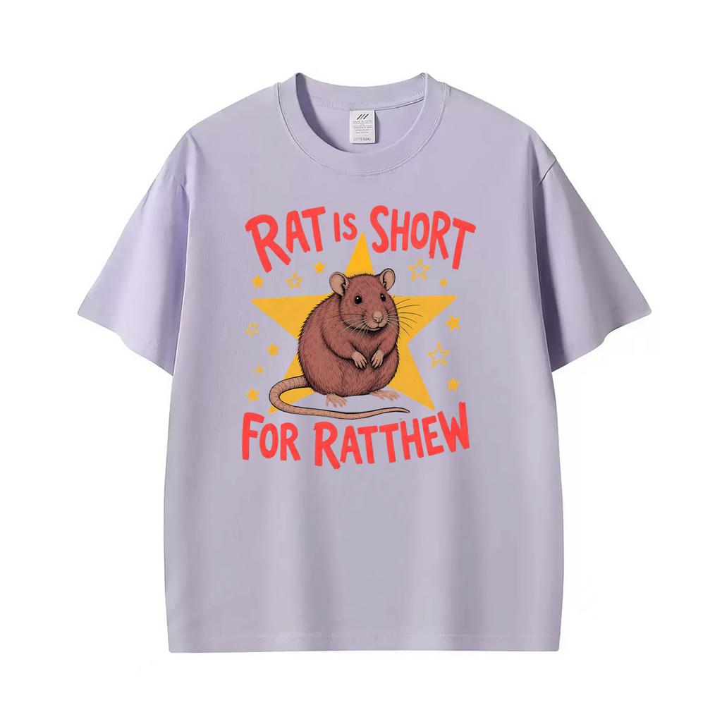 Funny Cute Ratis Short For Ratthew Graphic Tshirts Unisex Unisex Fashion Classic Oversized T Shirts Loose Cotton T Shirt Streetwear