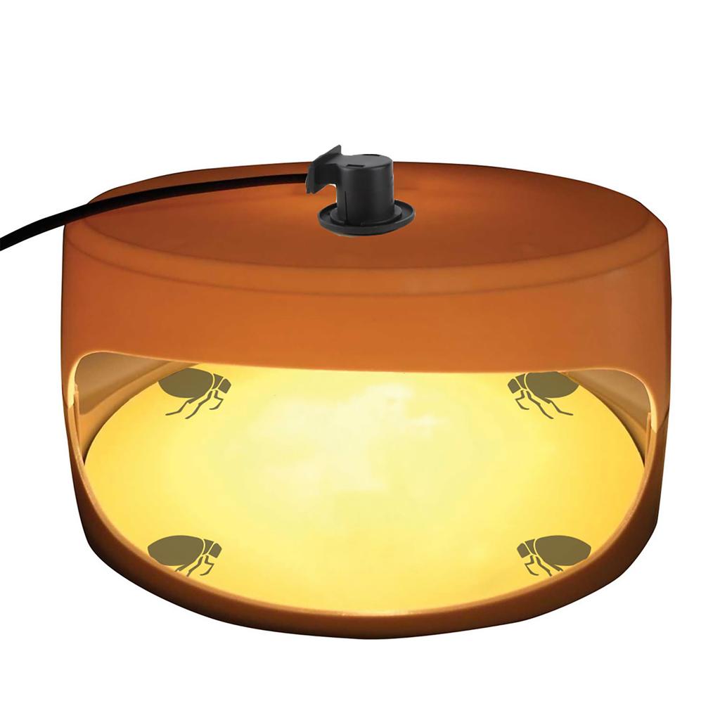 Flea Trap Dome Flea Bed Bug Trap with 2 Trapping Boards, Odorless Non-toxic Flea Killer Trap Pad, Flea Trap Light Children and Pets Friendly