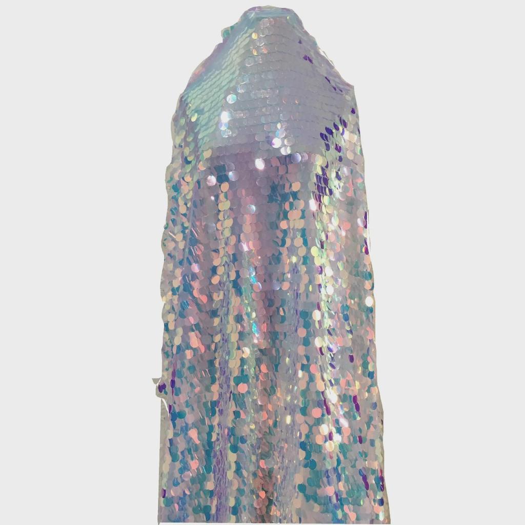 Rongxi Fantasy 18MM Крупная сетчатая ткань с пайетками в виде рыбьей чешуи для фонов и одежды