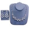 Art Deco Tiered Fan Fringe Choker Set Gunmetal Rainbow Crystal Tassel Statement Drop Earrings