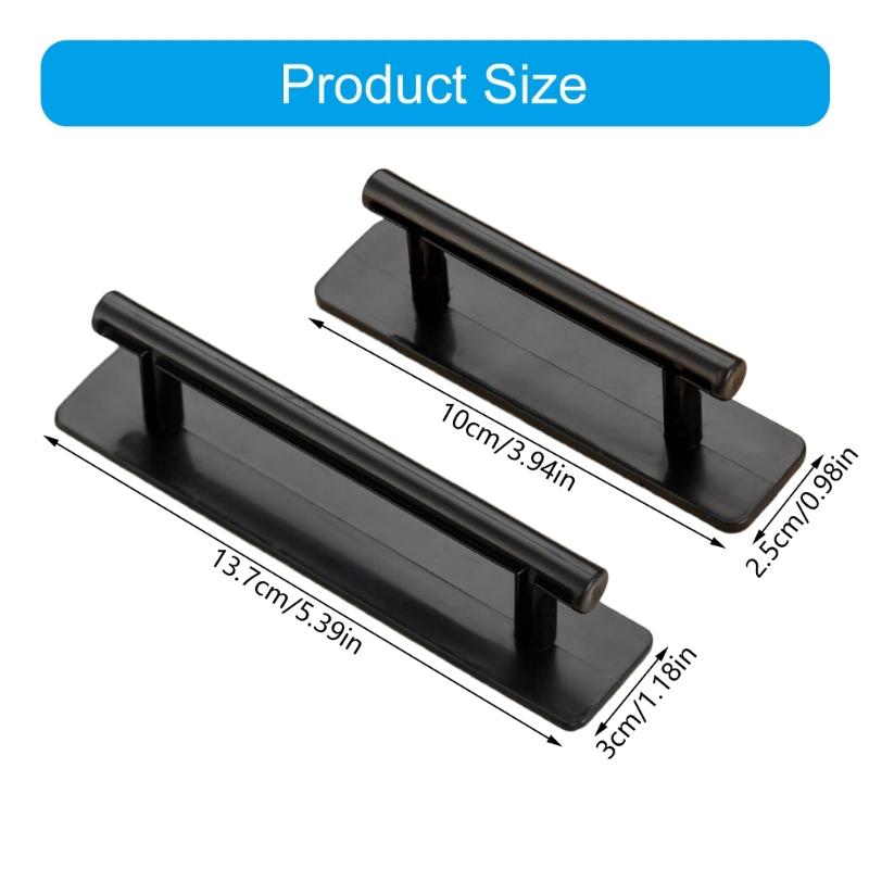 Прочные самоклеящиеся пластиковые ручки для дверей, гладкий дизайн, не ржавеют, легко чистятся, дверные ручки для алюминиевых, деревянных, стеклянных дверей