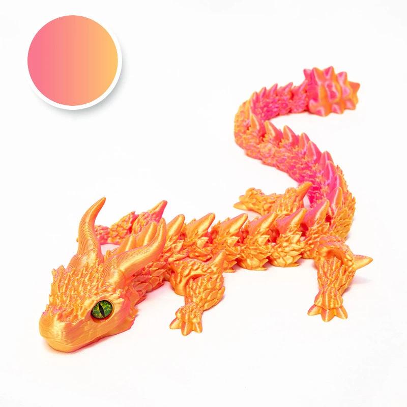 30cm Articulated 3D Printed Dragon Fidget Toy Handmade Craft Graduation Gift Desktop Ornament for Adults Kids Decor