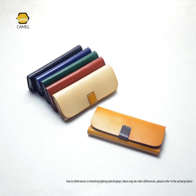 "25 Чехлов для очков из натуральной кожи - Контрастный цвет, Магнитная застежка, Коровья кожа растительного дубления, Ультратонкий дизайн"