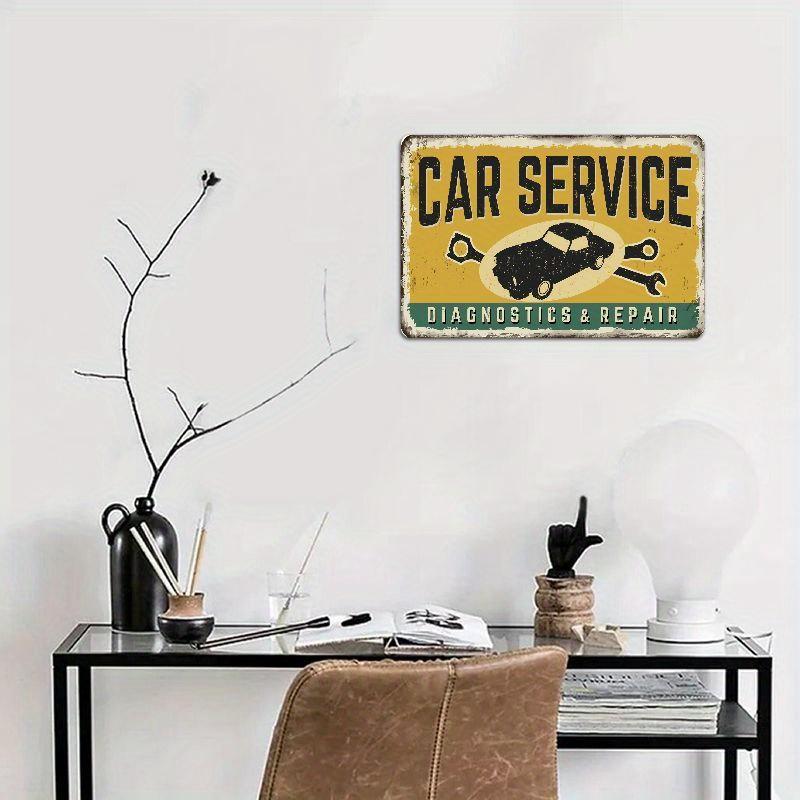2D плоский 30*20 см деревянный старинный ржавый знак автосервиса, многоцелевой наружный декор для гаража, крыльца, кафе, бара, мужской пещеры, кухни фермерского дома, деревенский стиль