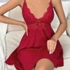 Модал Хлопок Ночное Платье Сексуальное Пеньюар Без Рукавов Халтер Женская Пижама Шнуровка Плюс Размер Нижнее Белье Пижамы