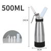 250/500/1000ml Reusable Baking Cream Gun Stainless Steel Cream Foamer Stainless Steel Cream Inlaid Vase Nitrogen Siphon Bottle