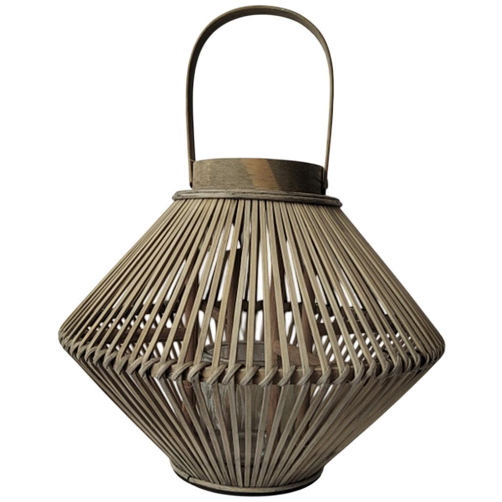 Hill Interiors Wicker Cone Candle Lantern