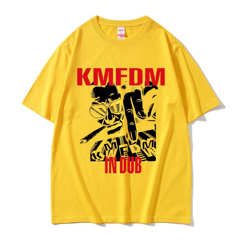 Rock Band Kmfdm in Dub Album Graphic Tshirt Summer Men Women Vintage Gothic Punk Streetwear Male Casual Pure Cotton T Shirts