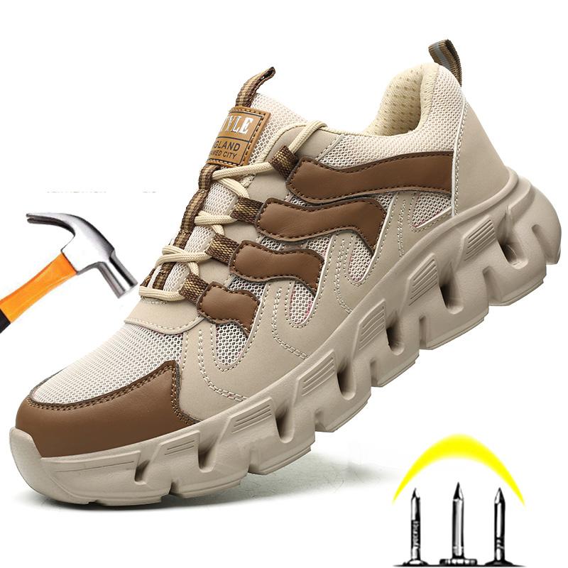 High-quality Safety Shoes Men Steel Wire Comfortable Work Sneakers Indestructible Shoes Anti-smash Anti-puncture Work Shoes