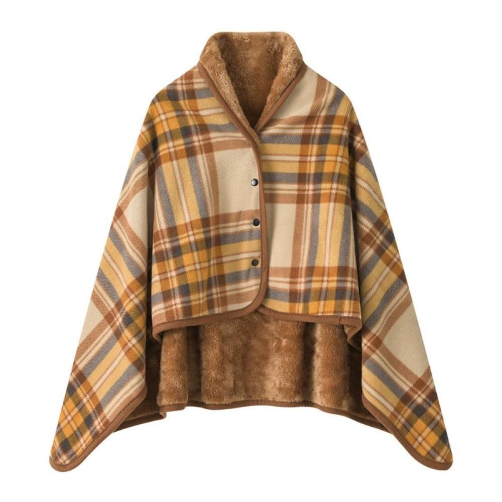 Flannel Material Wearable Blanket Button Closure Wrap Blanket Throw Blanket Daily Use