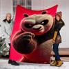 1pc KungFu Panda Outdoor Flannel Blanket, Soft,
