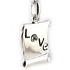 Altesse [L0127] - Silver Pendant 'Love' Parchment (rhodium-plated) - 11x14 Mm