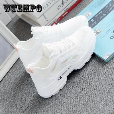 Весенняя модная женская обувь с дышащей сеткой, универсальная спортивная обувь с полой сеткой, студенческие белые туфли на плоской подошве