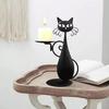 Vintage Black Cat Candlestick Home Decoration Candlestick Home Metal Cat Decoration Candlestick Decoration Room Decoration