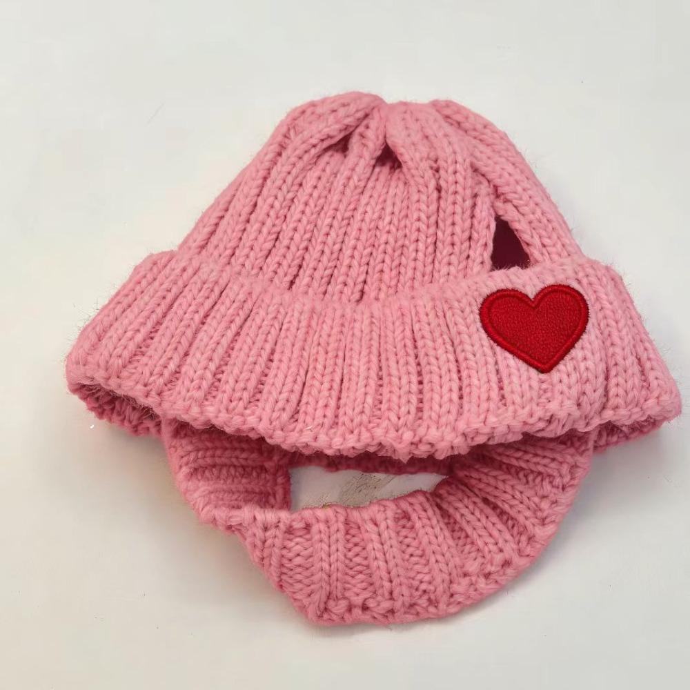 Вязаная шапка для питомца Вязаная шапка Теплая Теплые наушники Головной убор Собака Шапка-бини Новый год