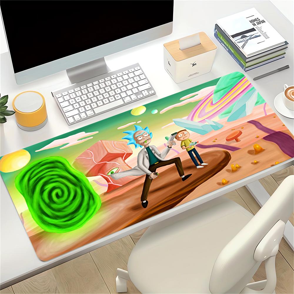 Rick Morty Adventure Large Gaming Mouse Pad Nonslip Rubber Base Waterproof Desk Mat For Office Pc Laptop