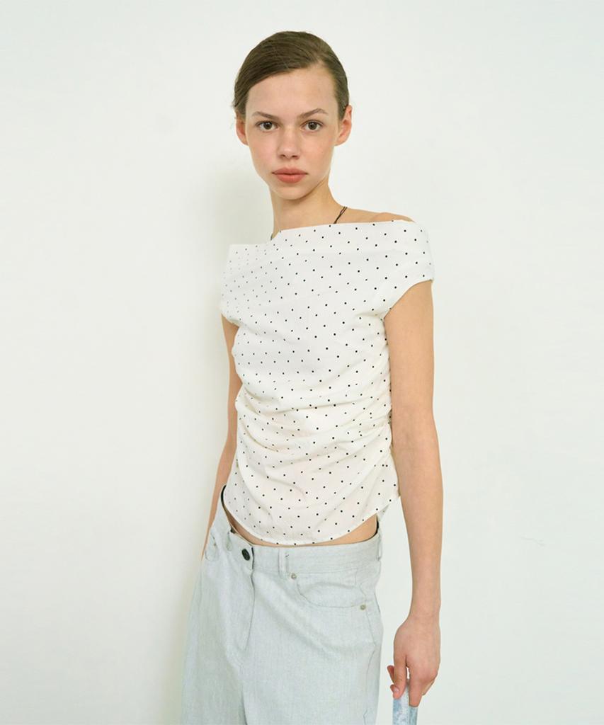 OUI MAIS NON Polka-Dot Top