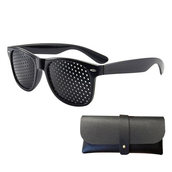 Correction Glasses Pinhole Design Unisex Correction Glasses for Vision Improvement Lightweight Comfort Frame Glasses for All-Day Wear