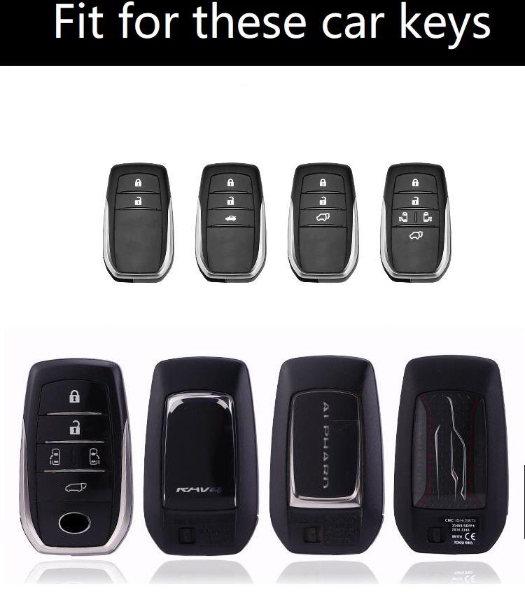 Для Toyota Alphard VELLFIRE PREVIA RAV4 Hilux Fortuner Land Cruiser ДЛЯ Мягкий TPU чехол для ключа с полной защитой, чехол для ключа