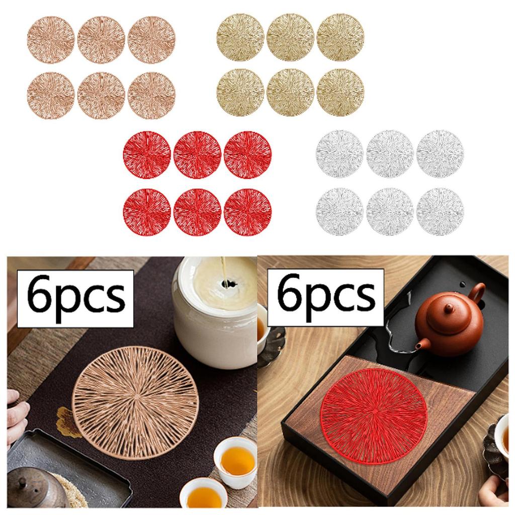 Fashionable Reusable Drink Coasters Round PVC Cup Mats for Coffee Table Protection and Living Room Decor