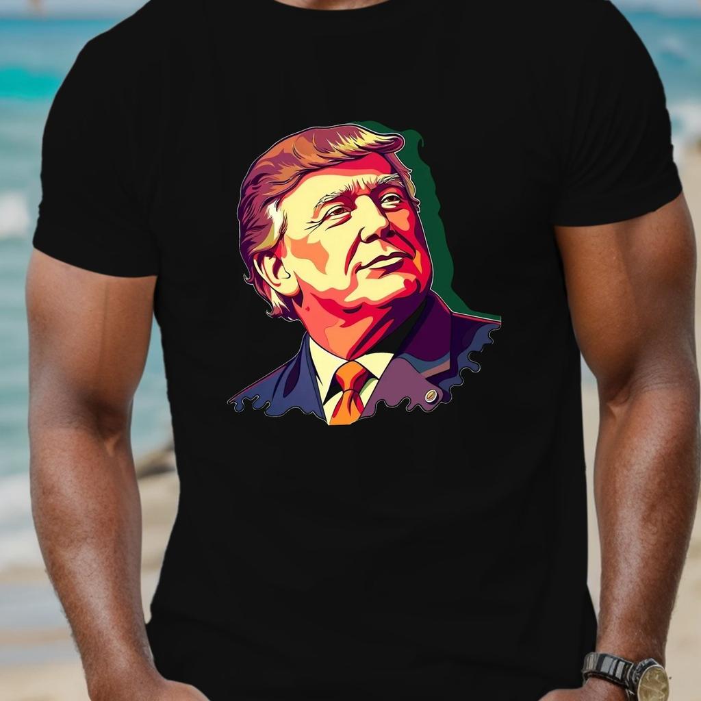 Мужская мода Трамп Дональд Трамп Сторонник 3D Печать Футболка Мода O-образный вырез короткий рукав Повседневные мужские футболки