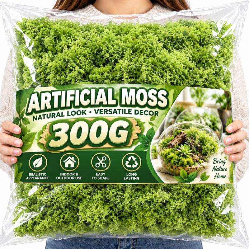 300/30g Artificial Green Moss Eternal Life Moss Grass Mini Landscape Fake Grass DIY Craft Faux Preserved Plant Moss Garden Decor