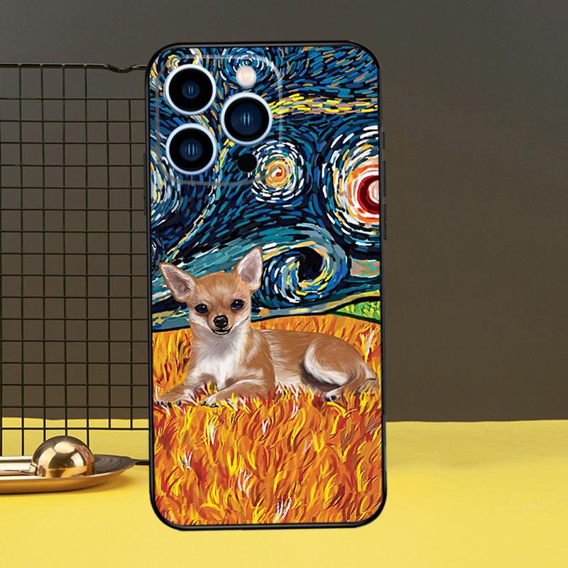Cartoon Chihuahua Dog Phone Case For iPhone 13 12 14 11 16 15 Pro Max Plus Mini 7 8 X XR XS Max Cover