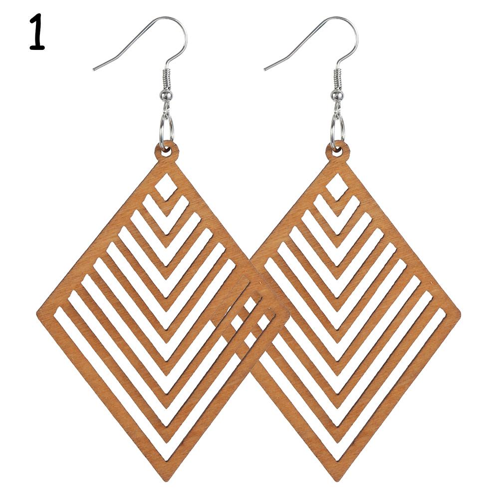 Craft Wood Earrings Bohemian Dangle Earrings Pendant Earring Making African