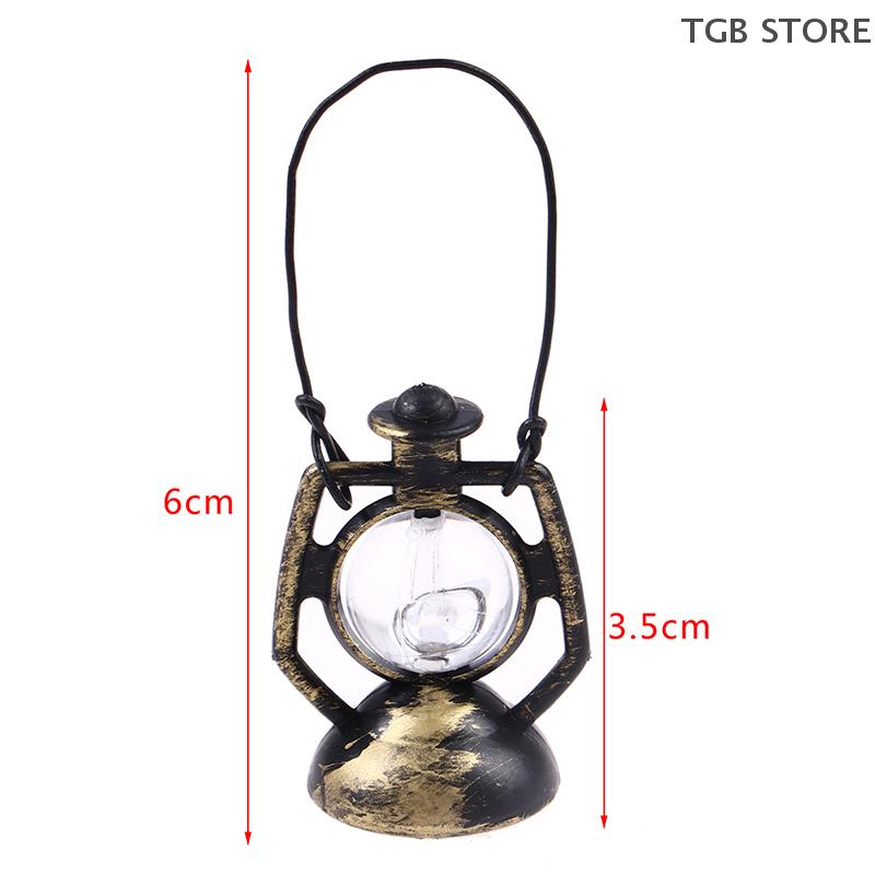 1Pcs 1:12 1:6 Miniature Retro Oil Lamp Lamp Lantern Dollhouse Accessories Toys