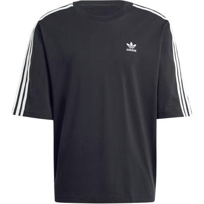 adidas Футболка свободного кроя Adicolor, черная, мужская, уличная, IZ1832